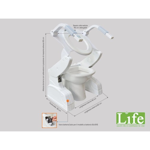 Sollevatore WC Misolleva Deluxe  per anziani e disabili