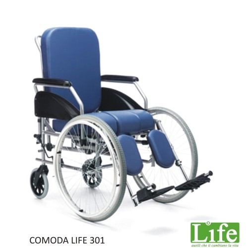 Comoda LIFE 301, carrozzina per disabili imbottita - IVA agevolata 4%