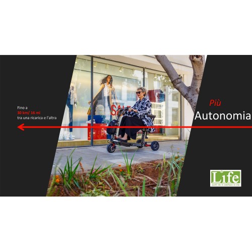 Scooter elettrico pieghevole ATTO Sport per anziani e disabili fino a 30 km di autonomia