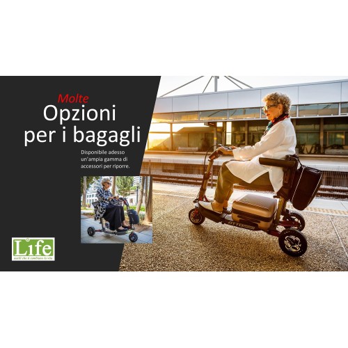 Scooter elettrico pieghevole ATTO Sport per anziani e disabili trasporto bagagli