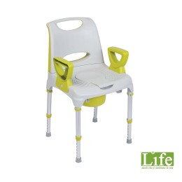 Sedia da Doccia e Wc regolabile AQ-TICA con schienale