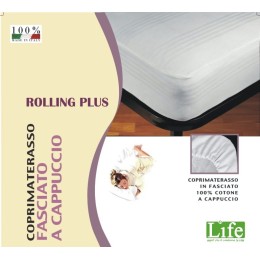 Coprimaterasso 100% cotone  per letto ROLLING  Plus NOCE