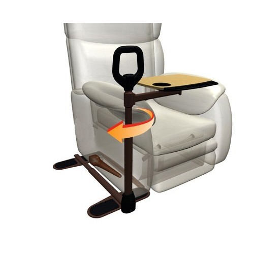 Liberty l'ausilio che aiuta ad alzarsi e sedersi, dotato di tavolino girevole, che si adatta alla tua poltrona e divano.