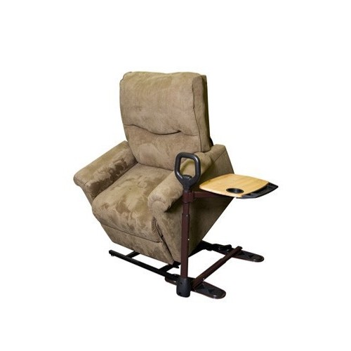 Liberty l'ausilio che aiuta ad alzarsi e sedersi, dotato di tavolino girevole, che si adatta alla tua poltrona e divano.