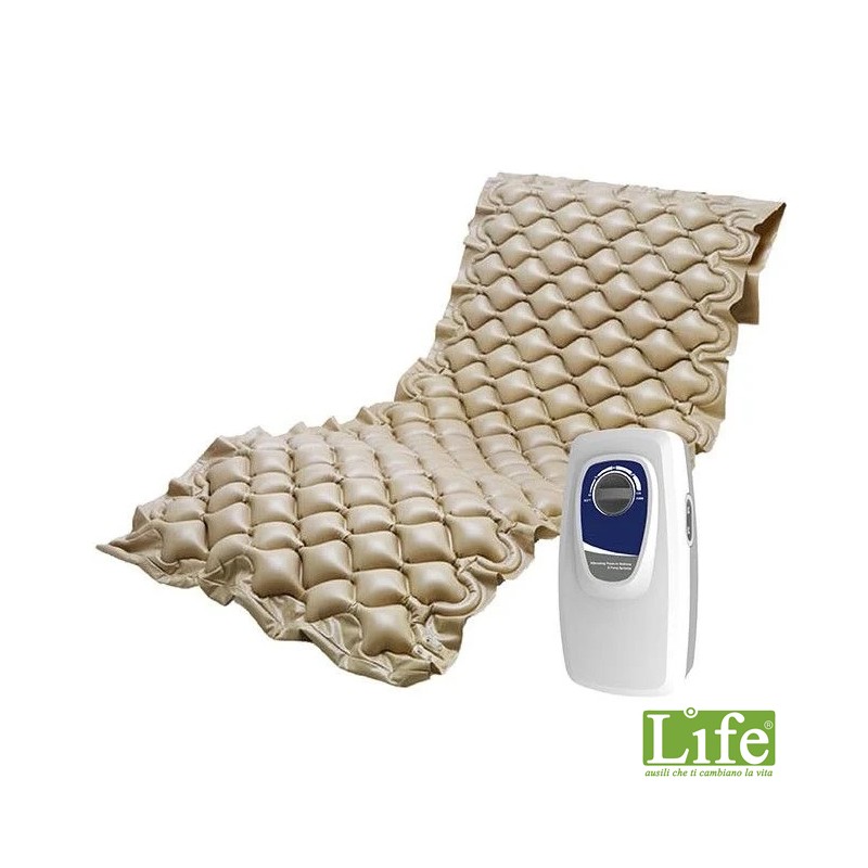 Kit antidecubito Lion Compressore con regolatore Sovramaterasso a bolle d’aria