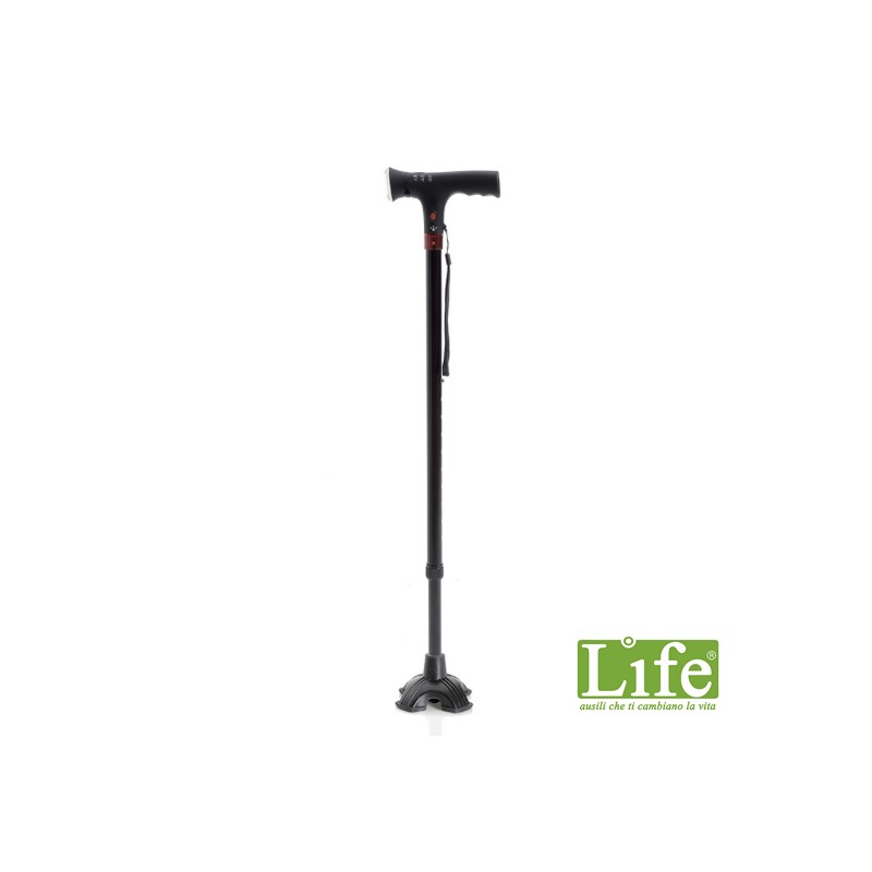 Bastone in alluminio con luce di cortesia e avviso acustico – Regolabile in altezza – Brio