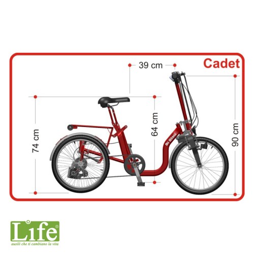 Triciclo Elettrico Pieghevole R34 Di Blasi per anziani e disabili