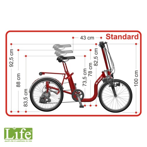 Triciclo Elettrico Pieghevole R34 Di Blasi per anziani e disabili
