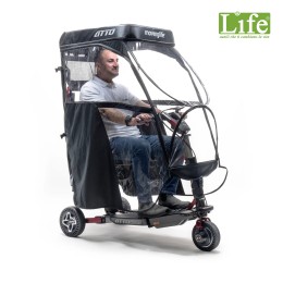 Tettuccio parasole e antipioggia pieghevole ATTO: scooter elettrico pieghevole  per anziani e disabili