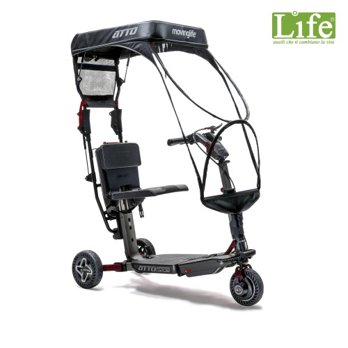 Tettuccio parasole e antipioggia pieghevole ATTO: scooter elettrico pieghevole  per anziani e disabili