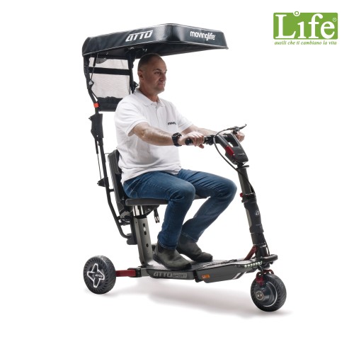 Tettuccio parasole e antipioggia pieghevole ATTO: scooter elettrico pieghevole  per anziani e disabili
