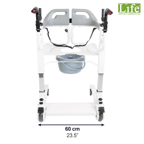 Sedia di trasferimento toilette per anziani con ruote SollevoLife
