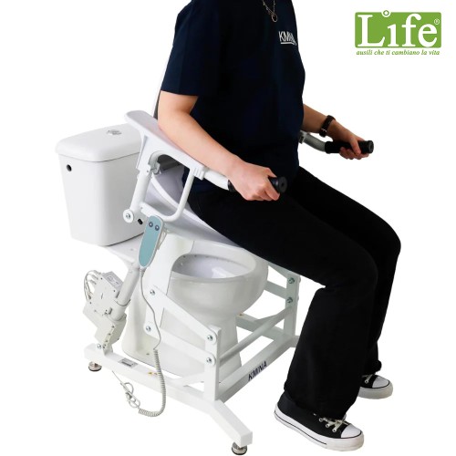 Sollevatore WC elettrico per anziani con coperchio e bracciolo MiSolleva basic