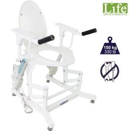 portata massima Sollevatore WC elettrico per anziani con coperchio e bracciolo MiSolleva basic