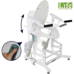 telecomando Sollevatore WC elettrico per anziani con coperchio e bracciolo MiSolleva basic