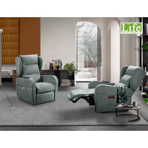 Poltrona relax regolabile manualmente Kyra