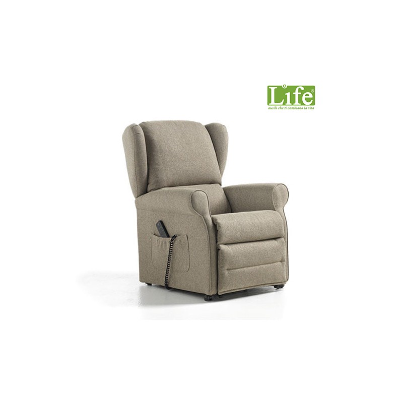 Poltrona relax motorizzata k59 con sistema Lift/Relax/Comfort e Roller System per la movimentazione su ruote