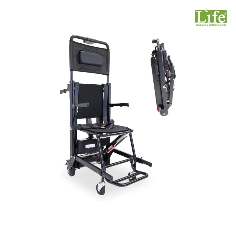 Sedia portantina montascale elettrico portatile cingolato per salire e scendere le scale