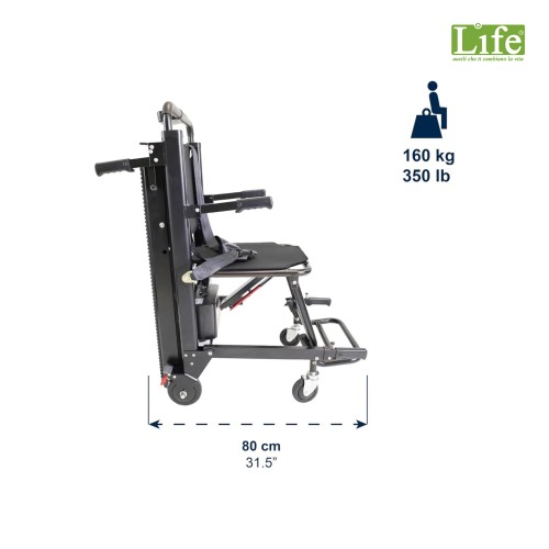 Sedia portantina montascale elettrico portatile cingolato per salire e scendere le scale
