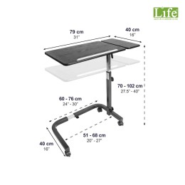 Tavolo Vassoio pranzo con ruote Overbed