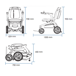 Carrozzina elettrica pieghevole per disabili BR7L