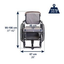 Carrozzina pieghevole autospinta per disabili Elegant