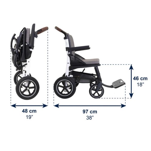 Carrozzina pieghevole leggera per disabili Elegant