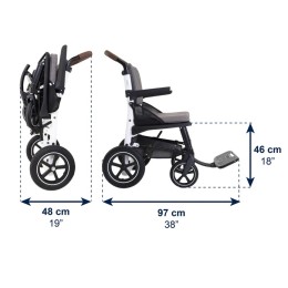 Carrozzina pieghevole leggera per disabili Elegant