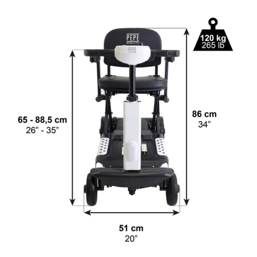 Scooter Elettrico Pieghevole a 4 ruote per anziani e disabili Movida Automatic