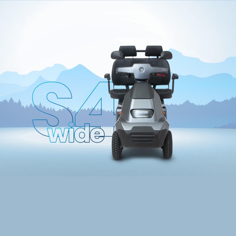 Scooter elettrico 4 ruote 2 posti per anziani e disabili S4 Wide