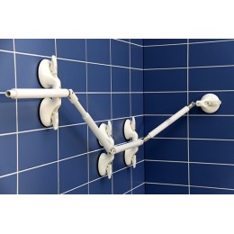 Maniglione bagno telescopico a quattro ventose per disabili e anziani